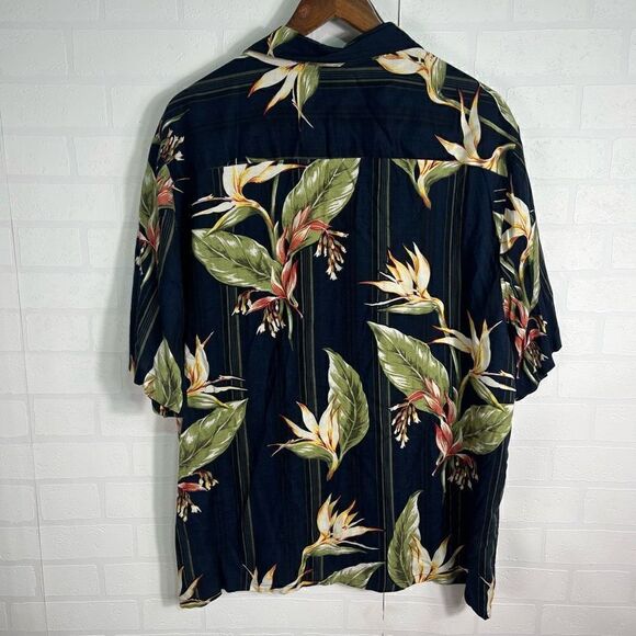 Puritan mens Button down Shirt Size L  Hawaiian Print - Picture 10 of 13
